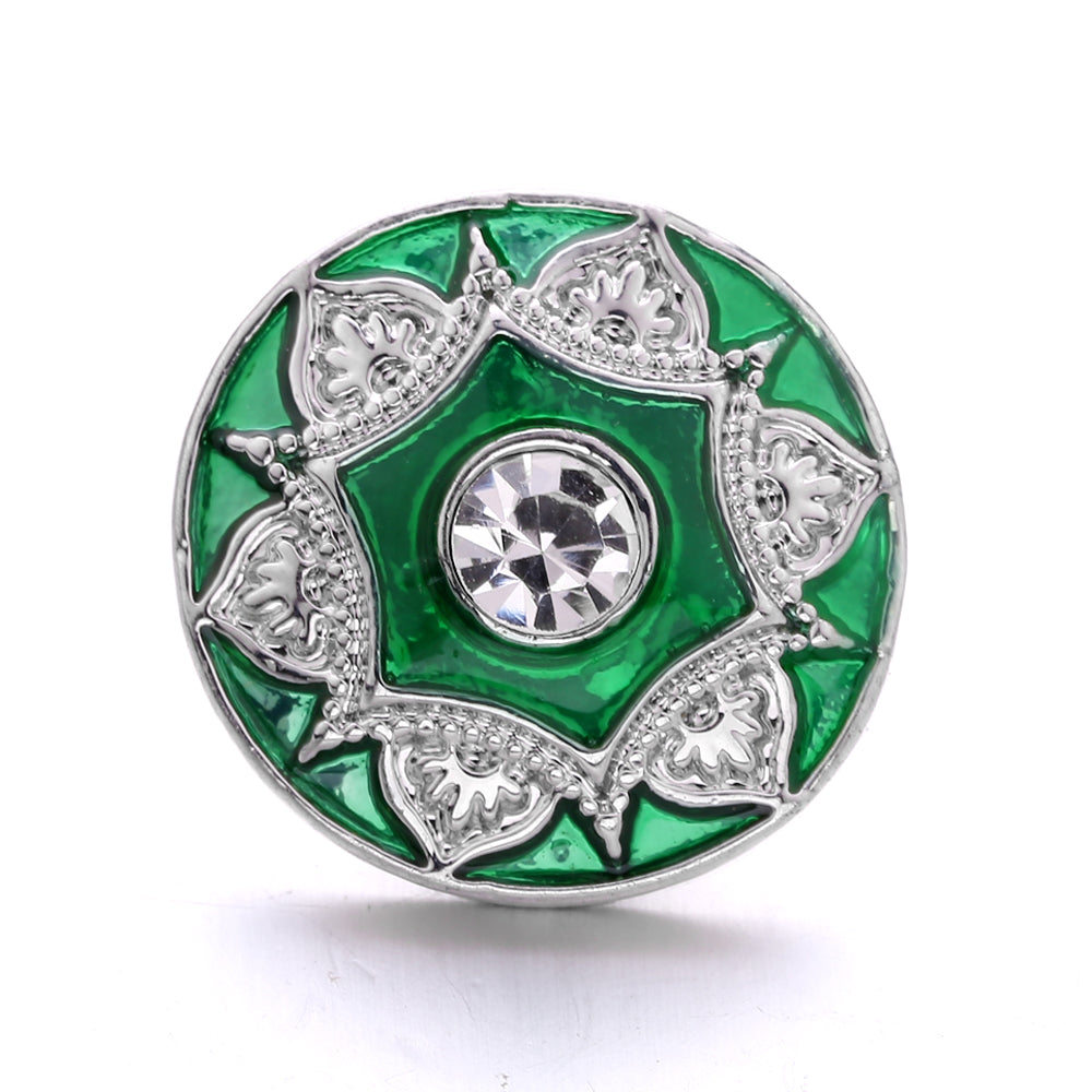 18mm Forest Green Snap Charm | Interchangeable Jewelry Charm
