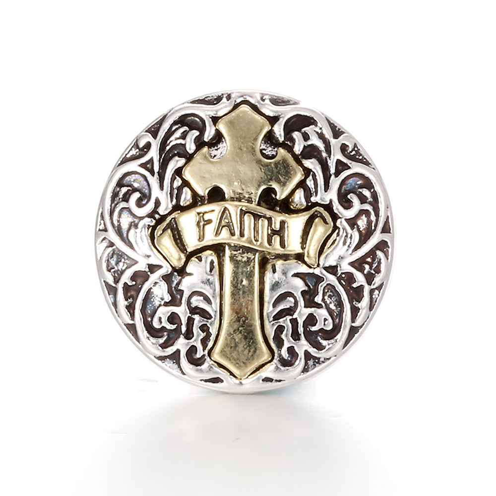 18mm Interchangeable Snap Button Charms, Regional Outline Pattern Zinc Alloy DIY Jewelry Accessories