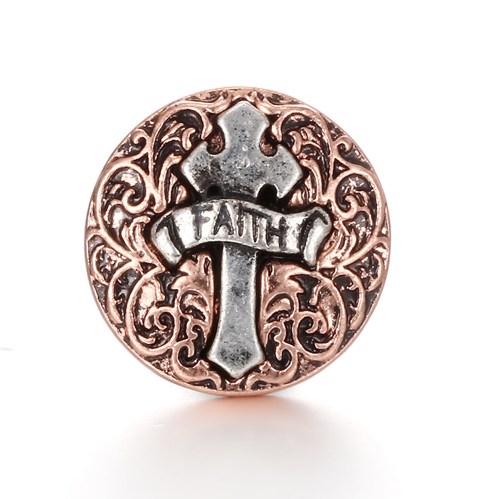 18mm Interchangeable Snap Button Charms, Regional Outline Pattern Zinc Alloy DIY Jewelry Accessories