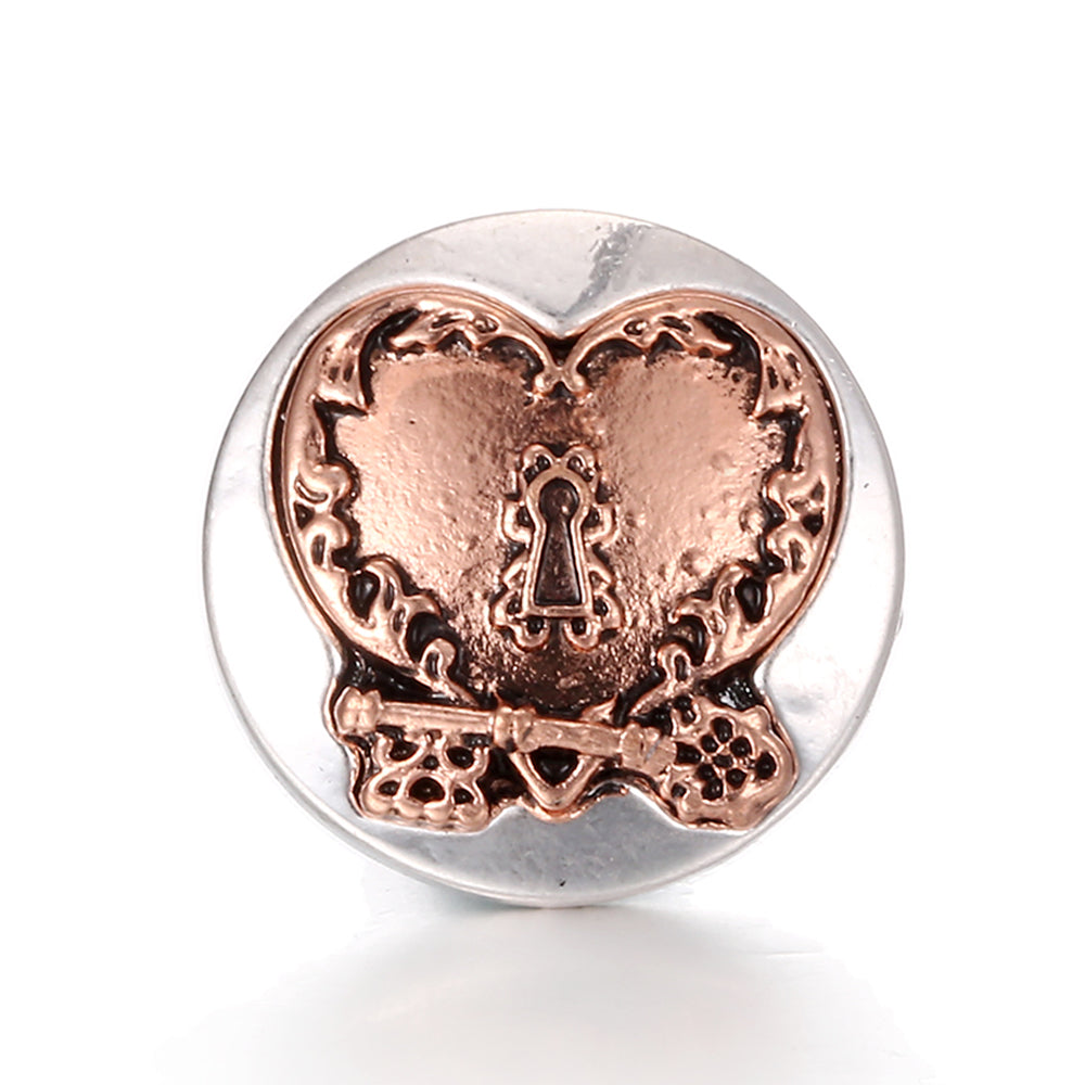 18mm Interchangeable Snap Button Charms, Regional Outline Pattern Zinc Alloy DIY Jewelry Accessories