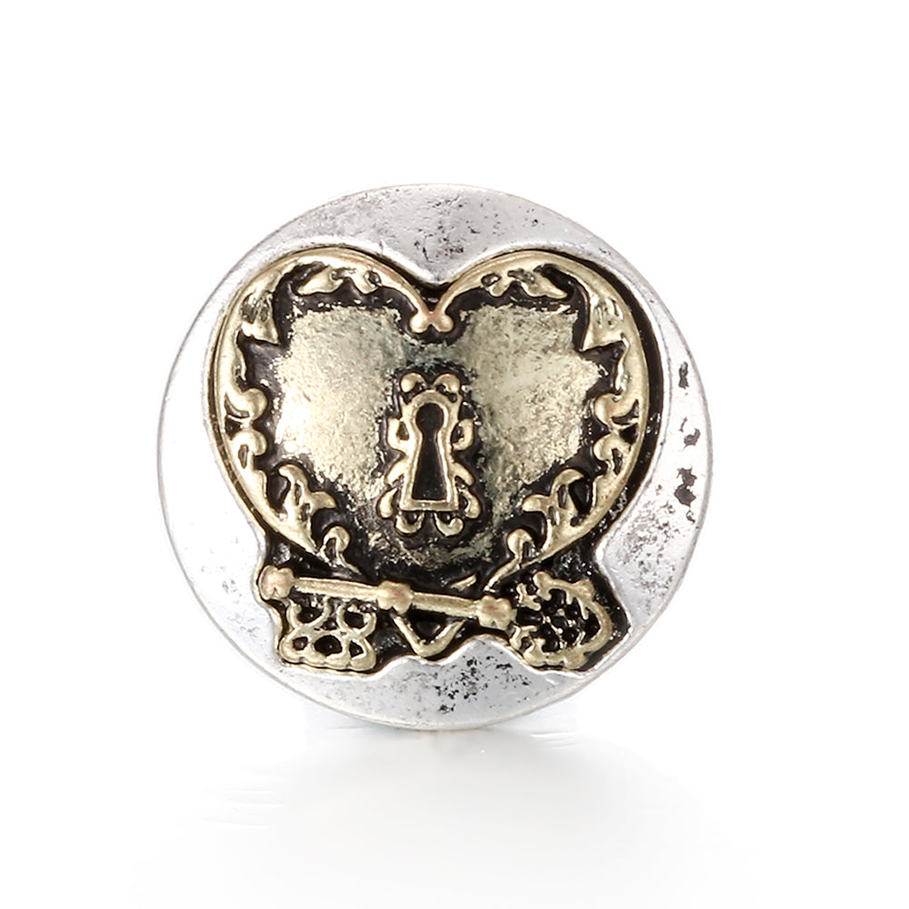 18mm Interchangeable Snap Button Charms, Regional Outline Pattern Zinc Alloy DIY Jewelry Accessories