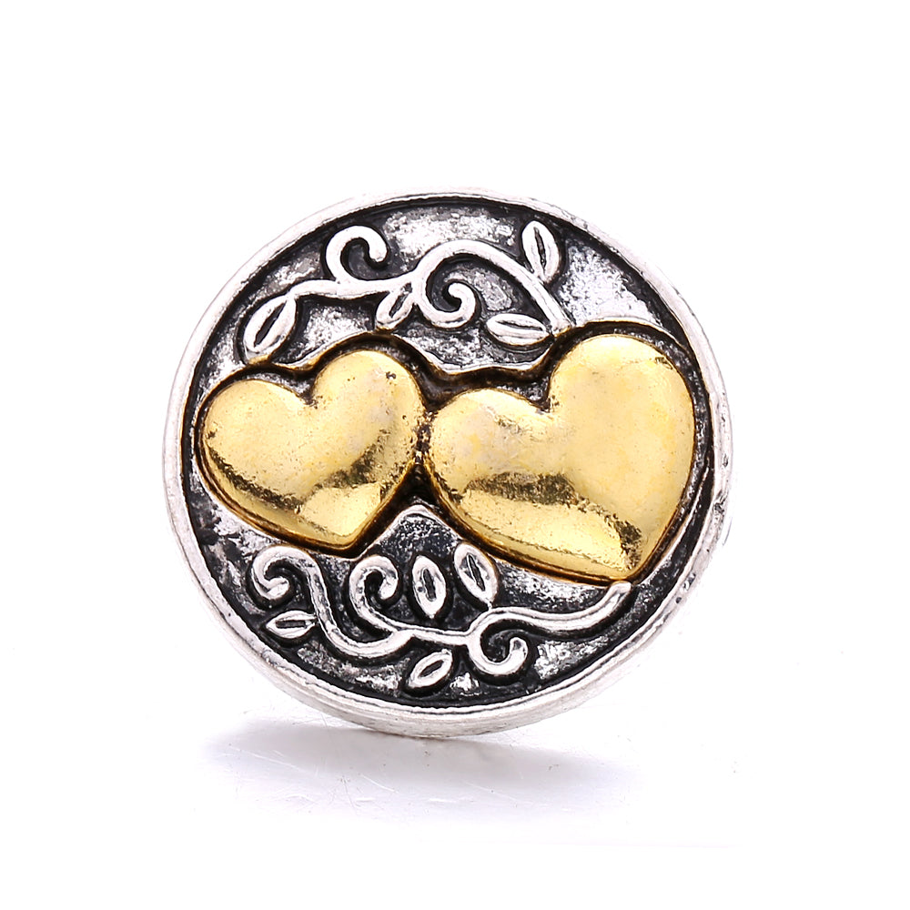 18mm Interchangeable Snap Button Charms, Regional Outline Pattern Zinc Alloy DIY Jewelry Accessories