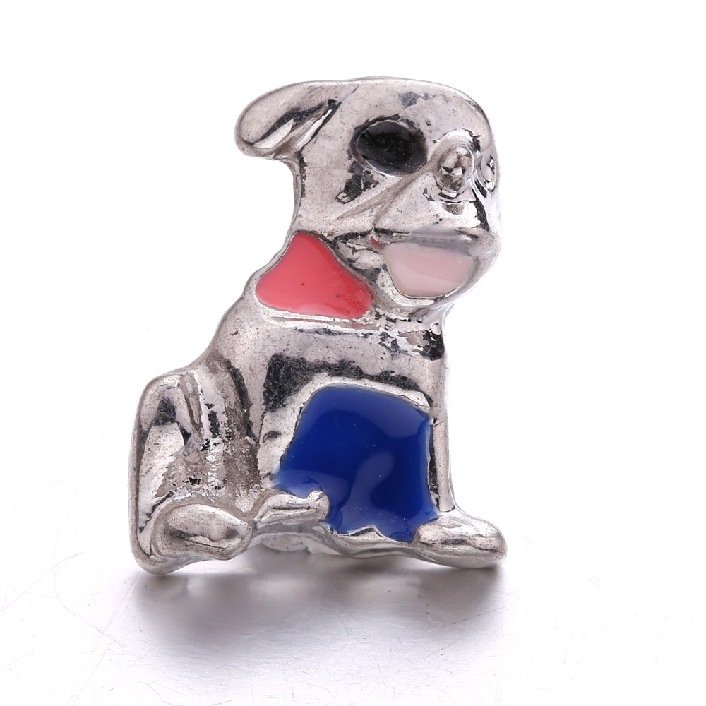 18mm Enamel Snap Button Charms Zinc Alloy Interchangeable DIY Jewelry Accessories
