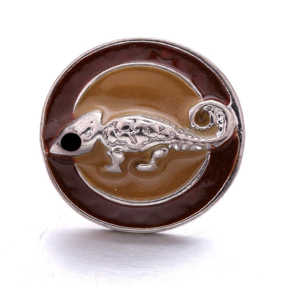 18mm Enamel Snap Button Charms Zinc Alloy Interchangeable DIY Jewelry Accessories