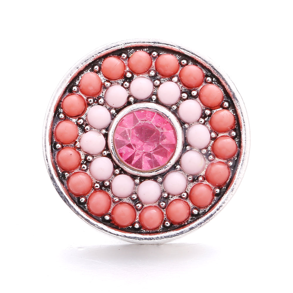 18mm Interchangeable Snap Button Charms, Sparkling Rhinestone Inlaid DIY Accessories