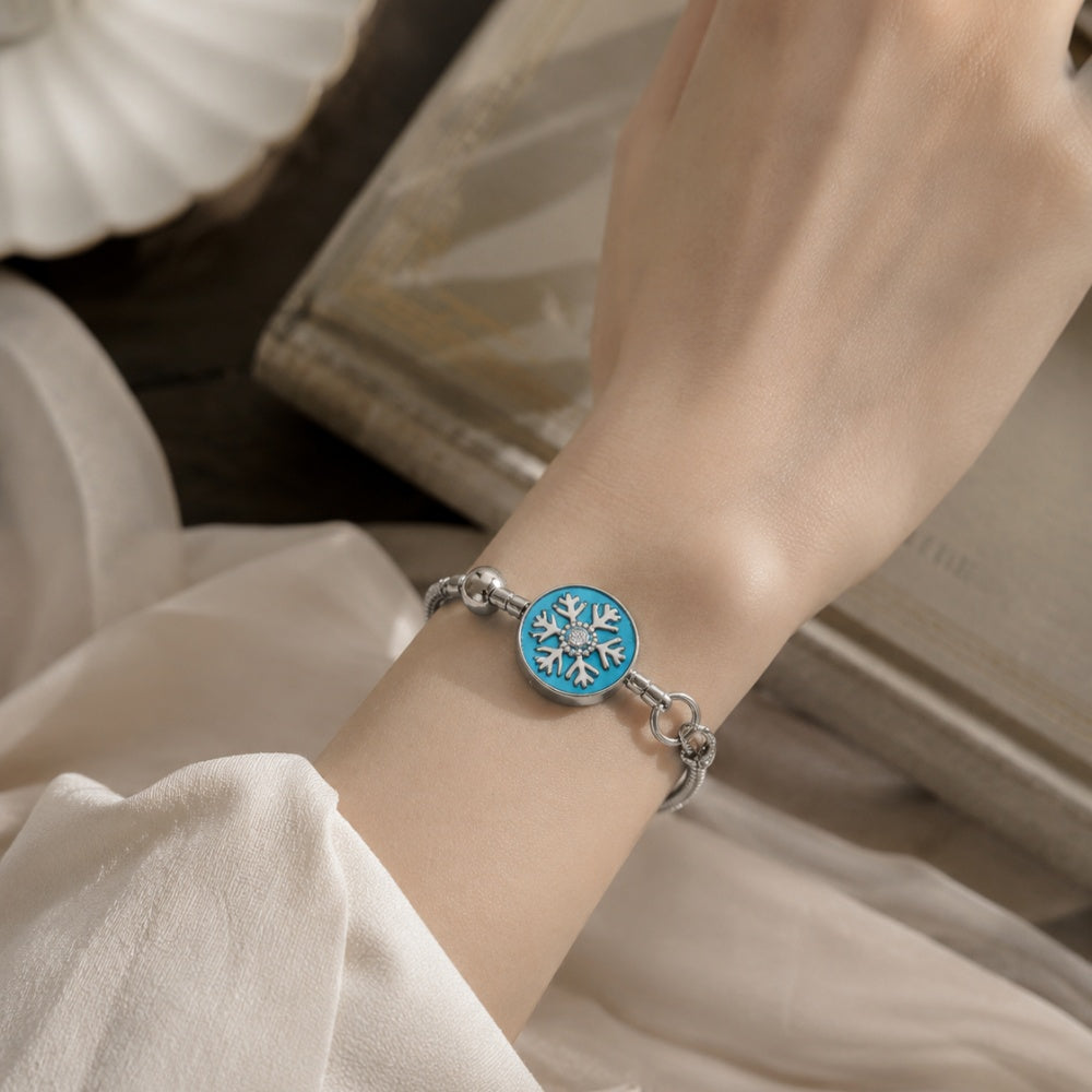 18mm Azure Blue Snap Charm | Interchangeable Crystal Charm