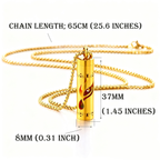 Gold Aromatherapy Necklace | Refillable Perfume Diffuser Pendant in 316L Stainless Steel