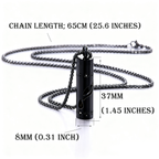 Black Aromatherapy Necklace | Refillable Perfume Diffuser Pendant in 316L Stainless Steel