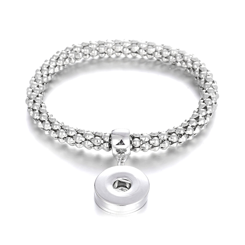 Silver Snap Charm Bracelet – Interchangeable Personalized Jewelry