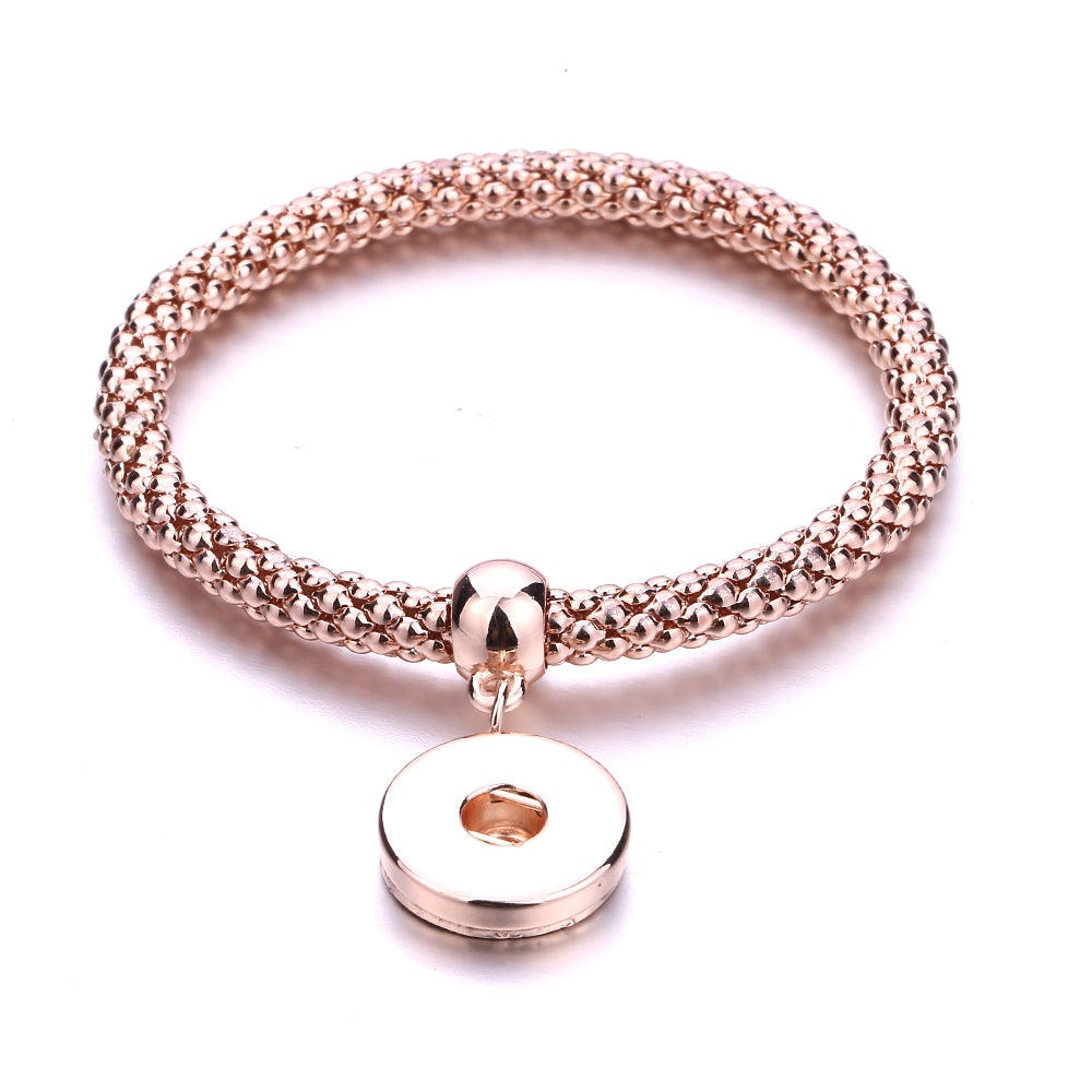 Silver Snap Charm Bracelet – Interchangeable Personalized Jewelry
