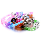 Crystal Bead Snap Bracelet – Elegant Interchangeable Charm Bracelet