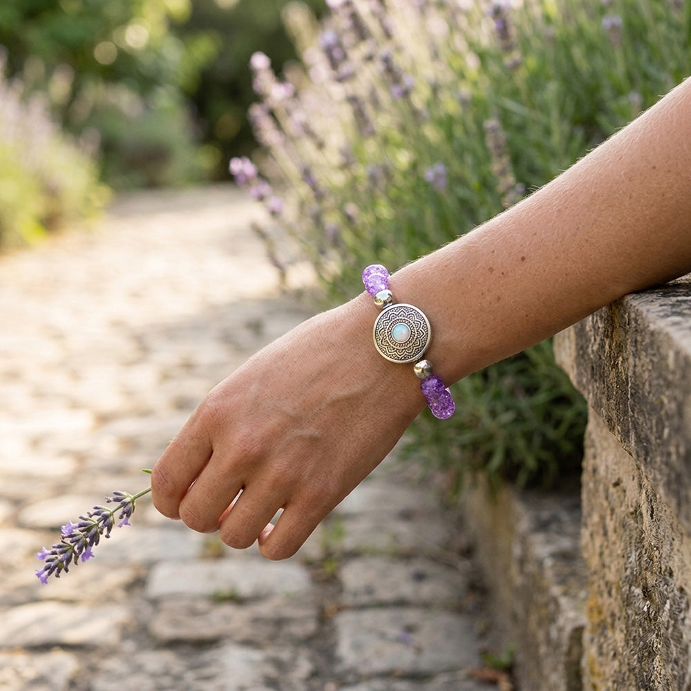 Crystal Bead Snap Bracelet – Elegant Interchangeable Charm Bracelet