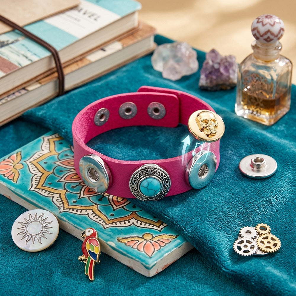 Colorful Snap Bracelet | Personalized Charm Jewelry for Every Mood