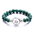 Turquoise Stone Snap Bracelet | Personalized Charm Jewelry