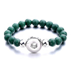 Turquoise Stone Snap Bracelet | Personalized Charm Jewelry