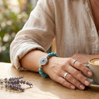 Turquoise Stone Snap Bracelet | Personalized Charm Jewelry