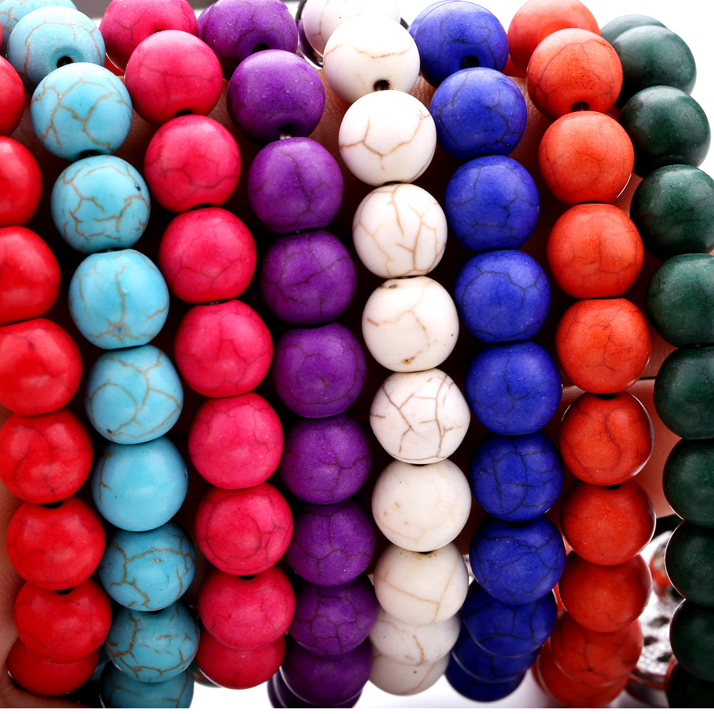 Turquoise Stone Snap Bracelet | Personalized Charm Jewelry