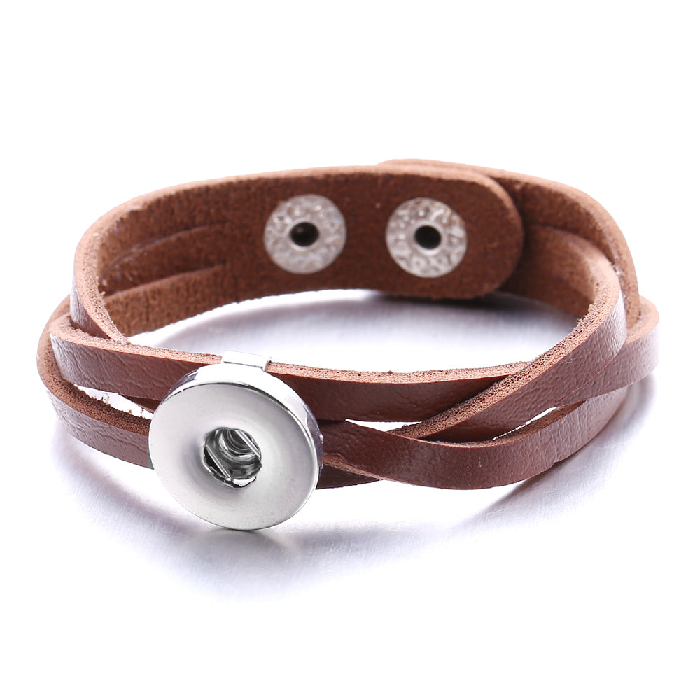 Vintage Leather Snap Bracelet – Wear Your Story, Your Way