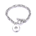 Silver Chain Charm Bracelet | Interchangeable Snap Jewelry