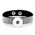 Rhinestone Snap Bracelet | Personalized Charm Jewelry with Glamour