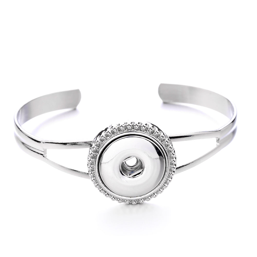 Minimalist Snap Bangle Bracelet | Interchangeable Charm Jewelry