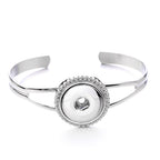Minimalist Snap Bangle Bracelet | Interchangeable Charm Jewelry