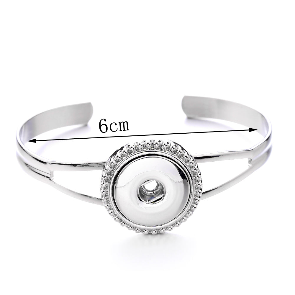 Minimalist Snap Bangle Bracelet | Interchangeable Charm Jewelry