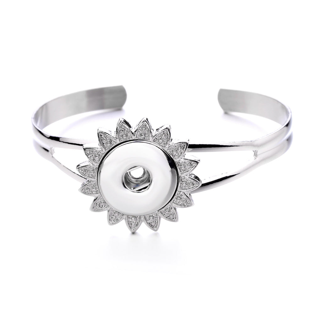 Silver Sunflower Snap Bracelet – A Symbol of Light, Love & New Beginnings