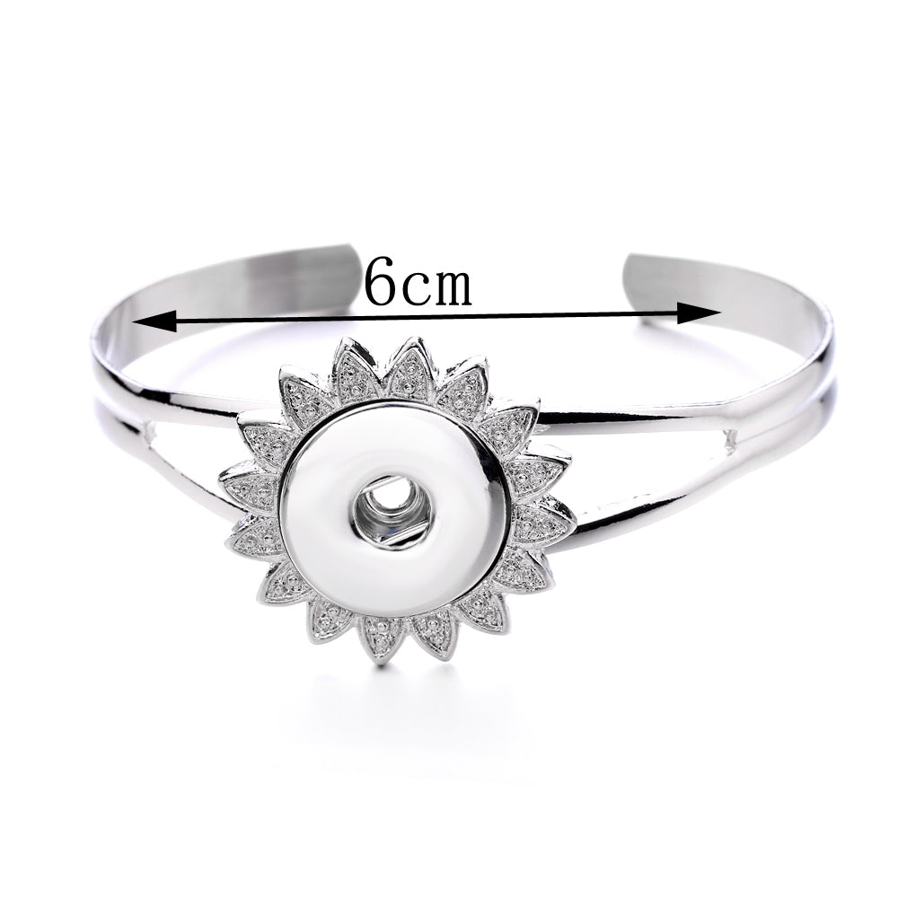 Silver Sunflower Snap Bracelet – A Symbol of Light, Love & New Beginnings