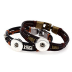 Bohemian Leather Charm Bracelet | Multi-Layer Snap Jewelry