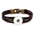 Bohemian Leather Charm Bracelet | Multi-Layer Snap Jewelry