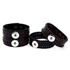 Black Leather Snap Bracelet – A Timeless Piece of Strength & Style