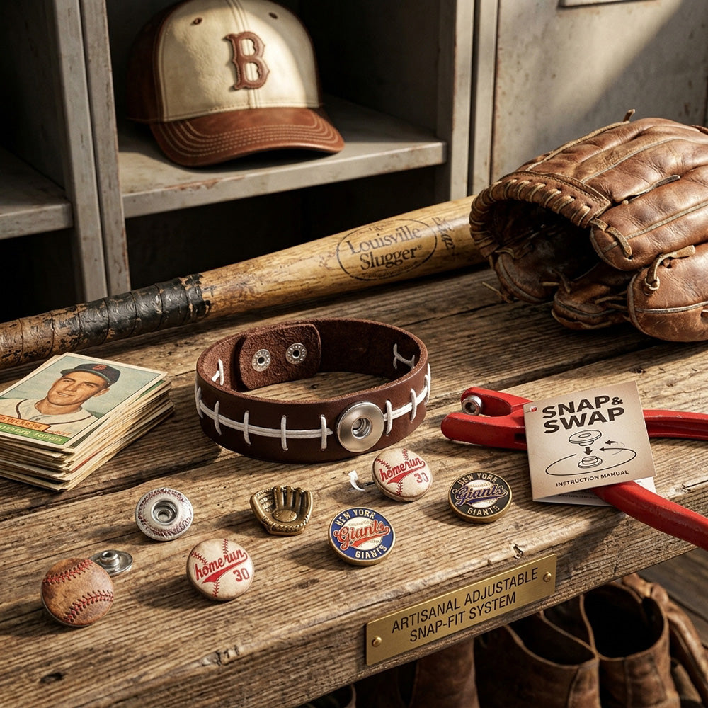 Vintage Baseball Leather Bracelet – A Classic Style Built for Every Journey