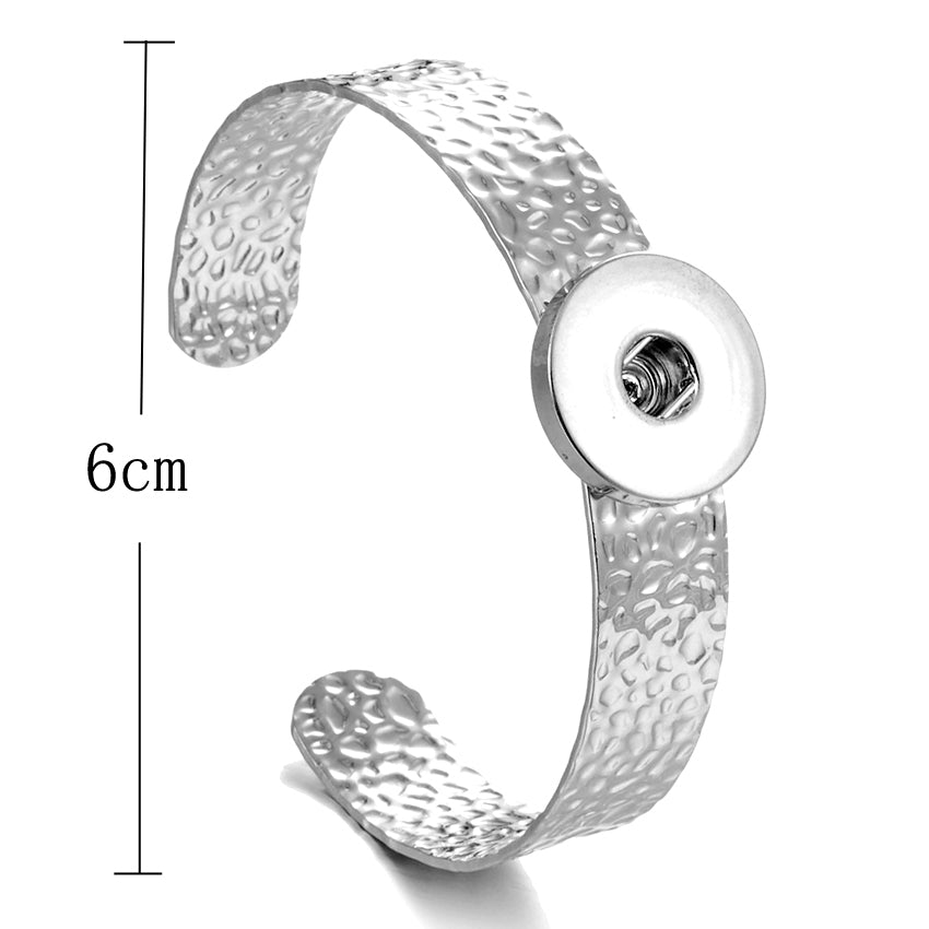 Moonlit Texture Cuff Bracelet | Timeless Silver Elegance