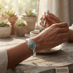 Moonlit Texture Cuff Bracelet | Timeless Silver Elegance