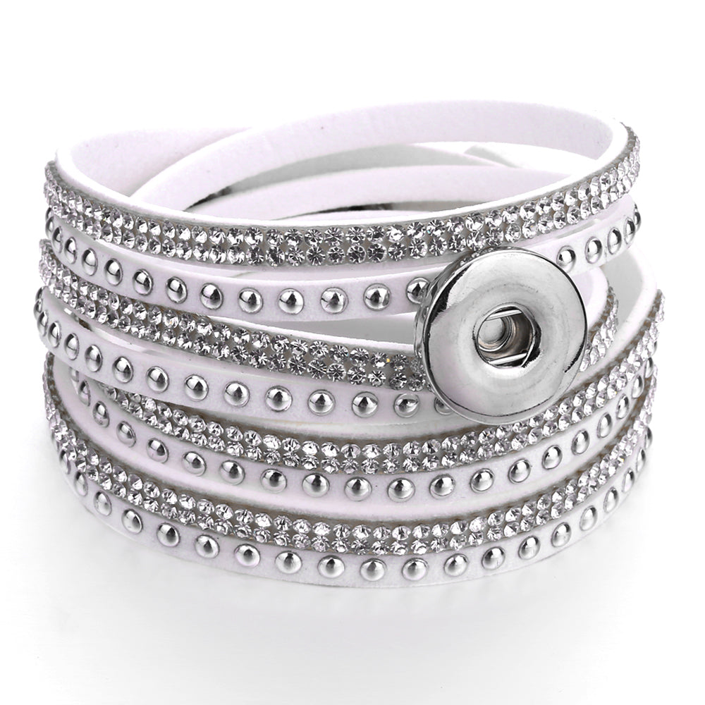 Rebel Soul Multi-Layer Leather Snap Bracelet