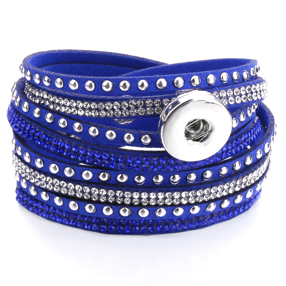 Rebel Soul Multi-Layer Leather Snap Bracelet