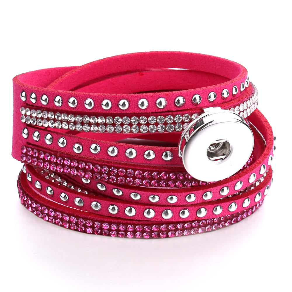 Rebel Soul Multi-Layer Leather Snap Bracelet