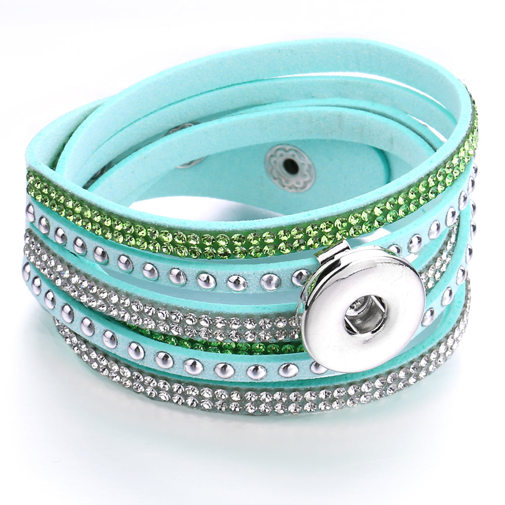 Rebel Soul Multi-Layer Leather Snap Bracelet