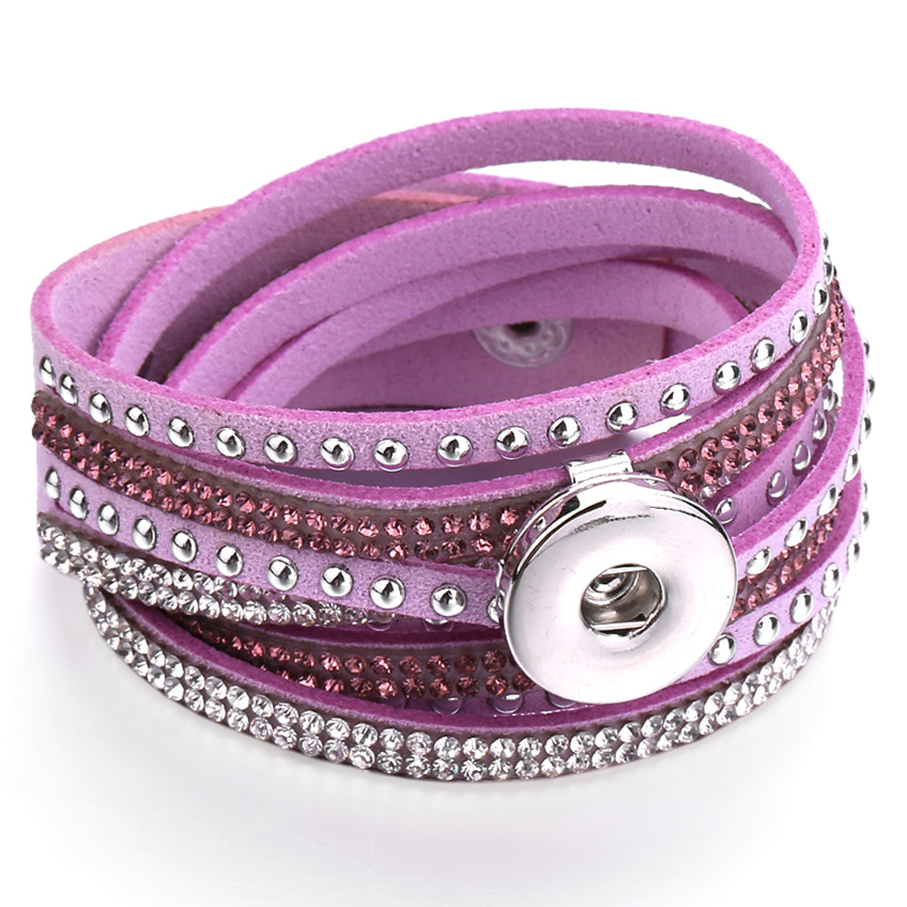 Rebel Soul Multi-Layer Leather Snap Bracelet