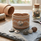 Golden Glow Multi-Layer Leather Snap Bracelet