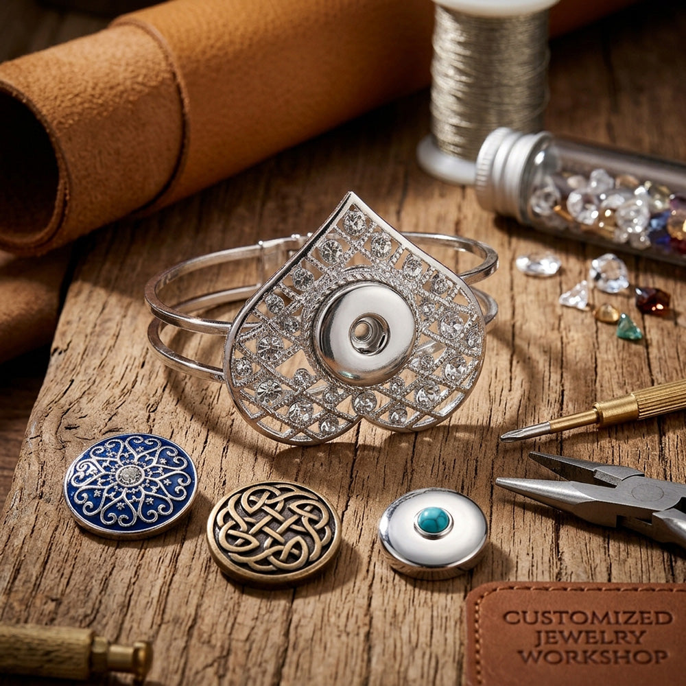 Crystal Teardrop Snap Bracelet – A Sparkle Made for Your Special Moments