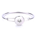 Minimalist Silver Snap Cuff Bracelet