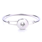 Minimalist Silver Snap Cuff Bracelet