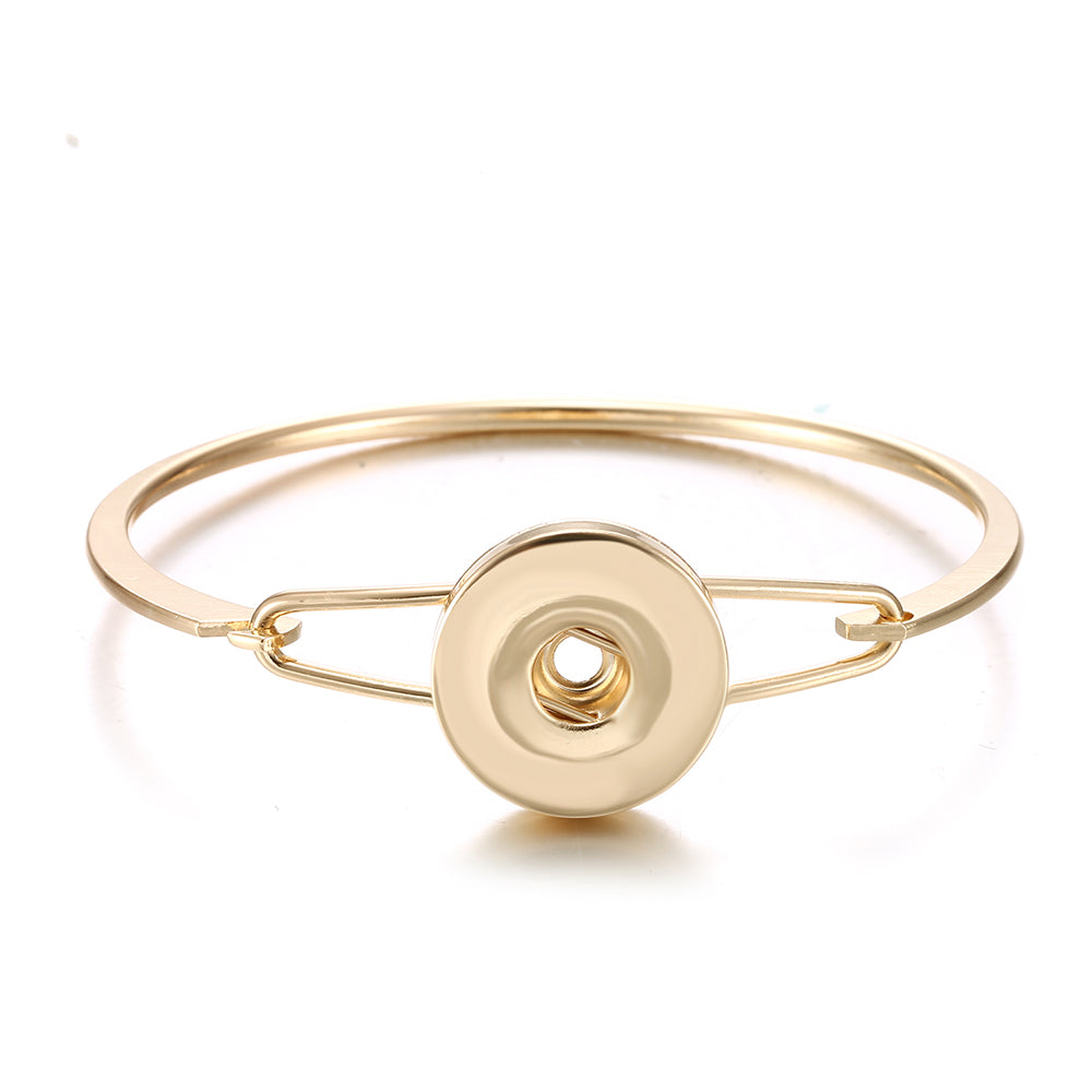 Minimalist Silver Snap Cuff Bracelet
