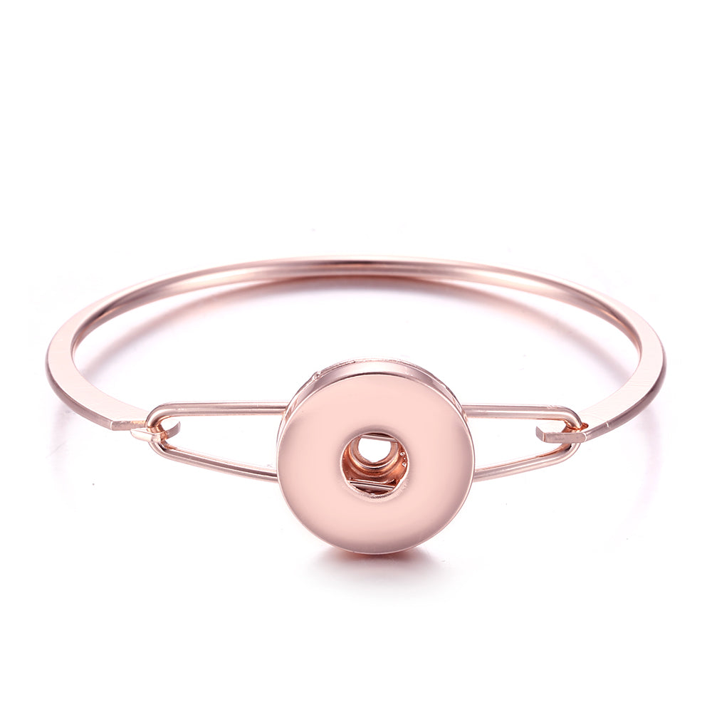 Minimalist Silver Snap Cuff Bracelet