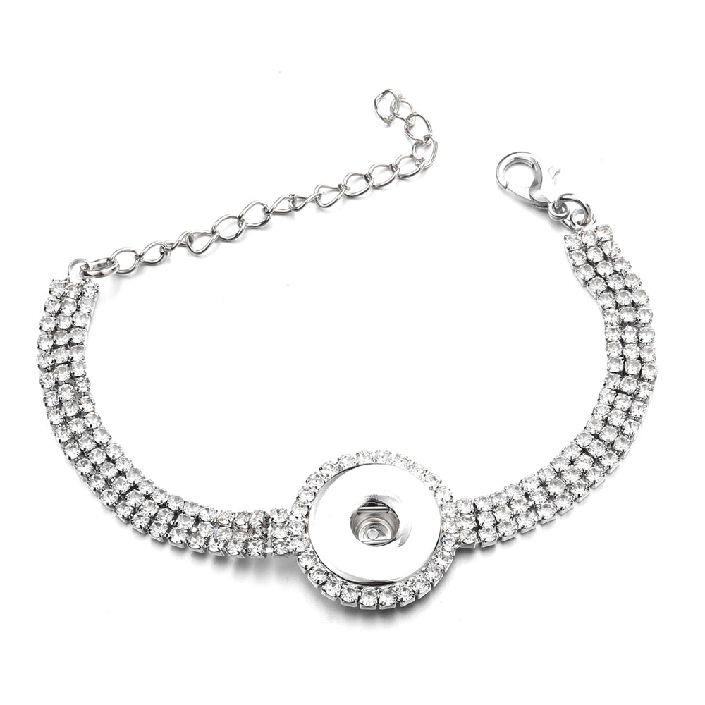 Elegant Rhinestone Snap Bracelet – Shine Through Every Special Moment