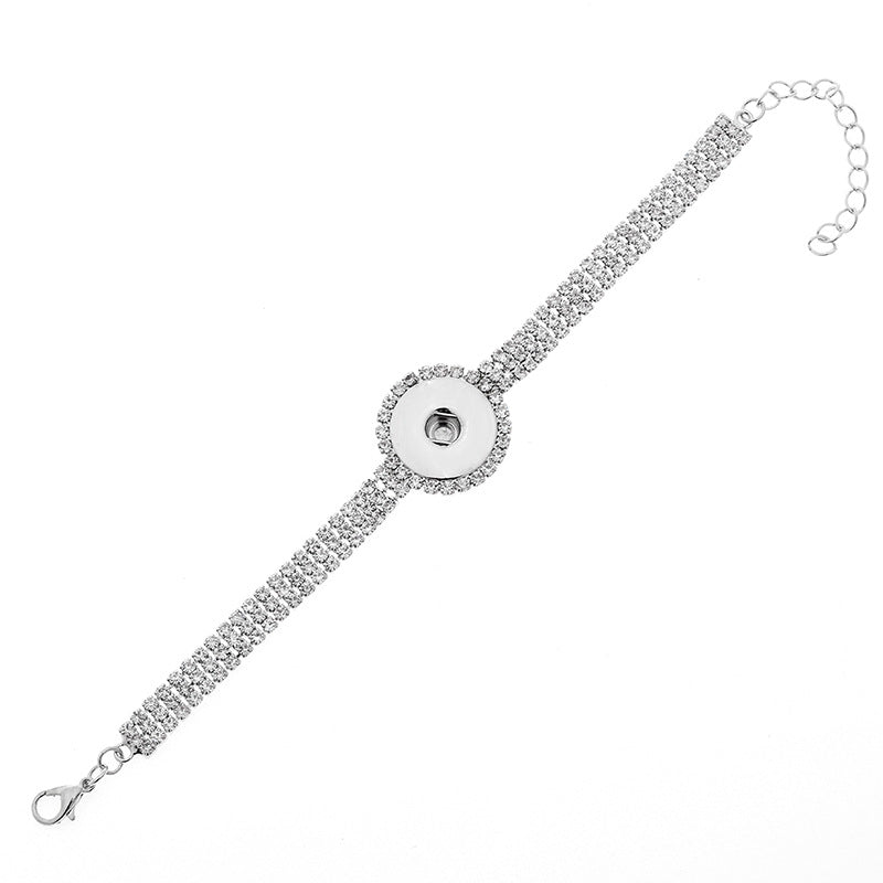Elegant Rhinestone Snap Bracelet – Shine Through Every Special Moment