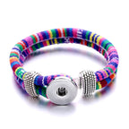 Rainbow Threads Snap Bracelet | Handmade Boho Bracelet for Everyday Style