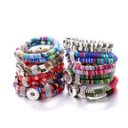 Rainbow Threads Snap Bracelet | Handmade Boho Bracelet for Everyday Style